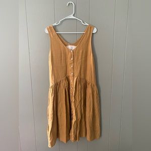 Not Perfect Linen XS Mama Dress in Amber